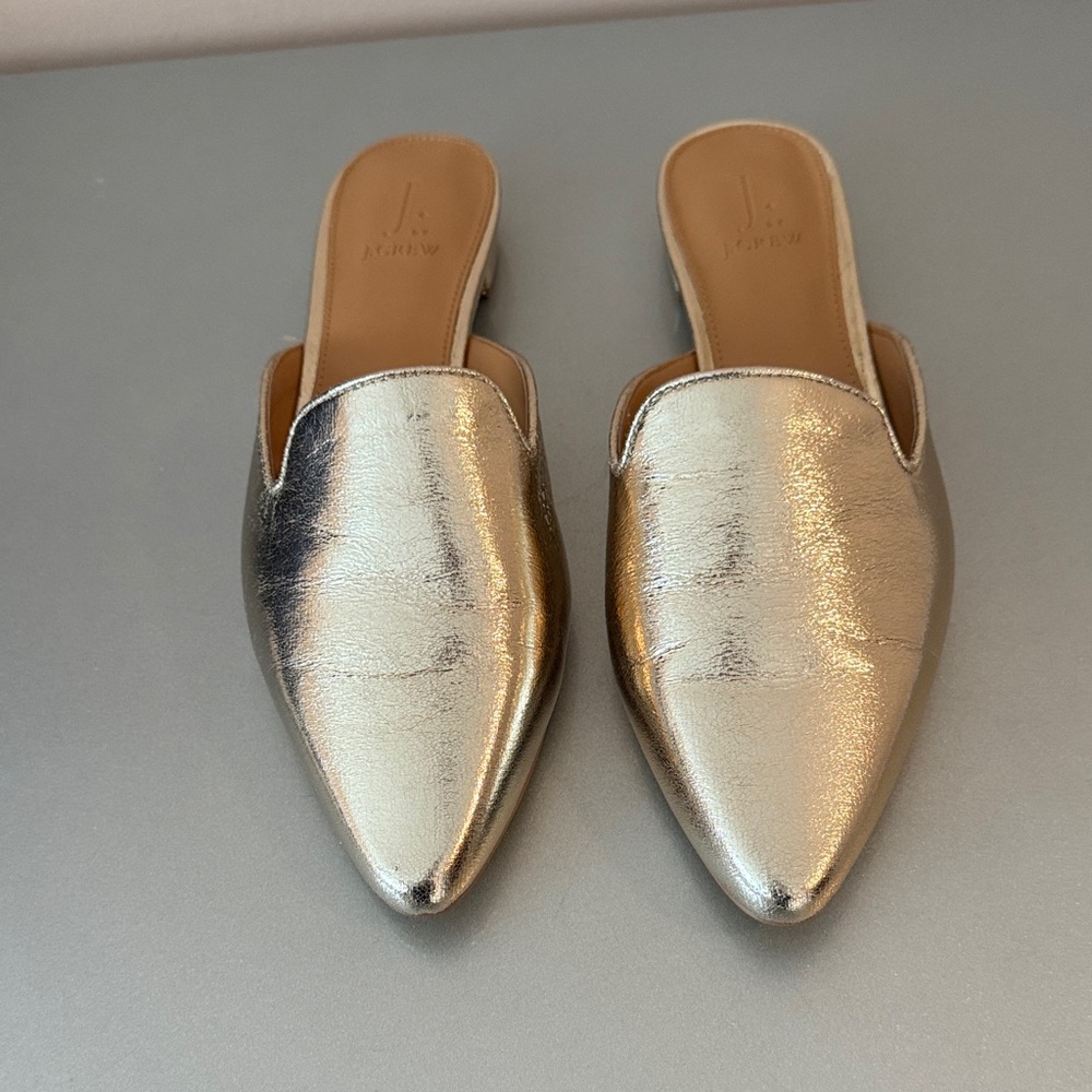 J. Crew Gold Mules!